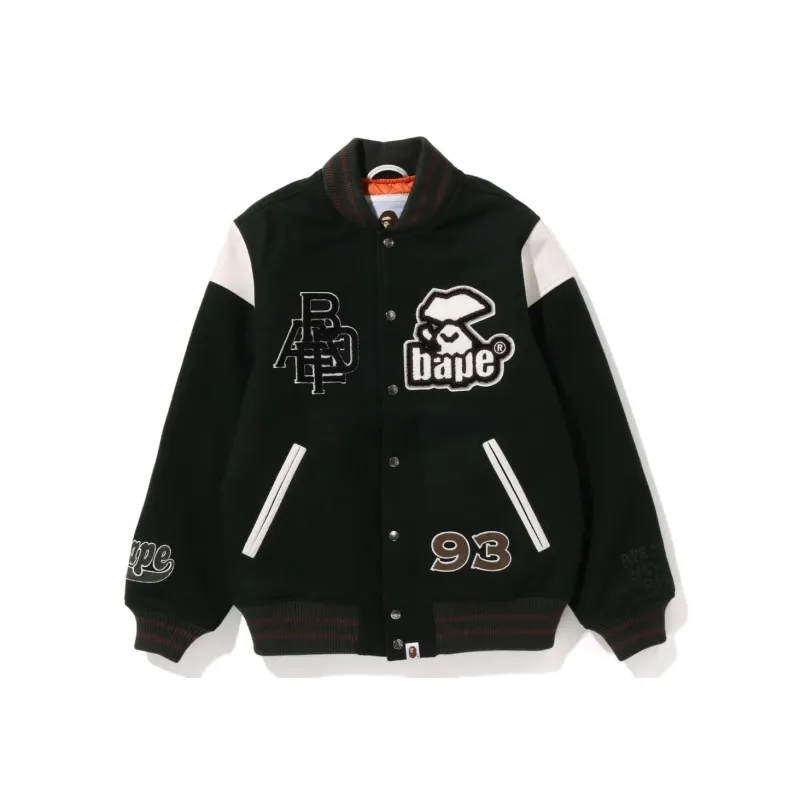 Bape Switch Shoulder Varsity Jacket-3