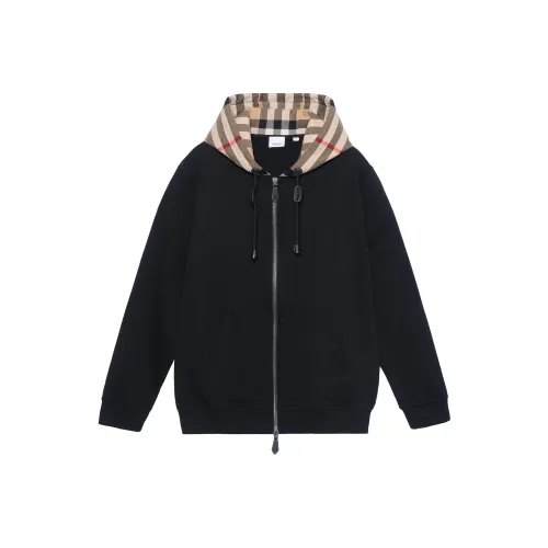 Burberry Check Hood Cotton Hooded Top