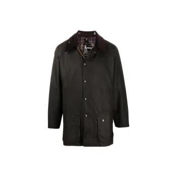 BARBOUR Logo Embroidered Snap Fastened Coat
