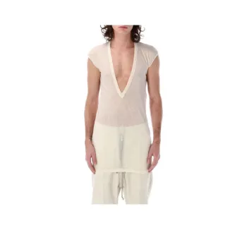RICK OWENS/RO SS25 Tank Tops Men's White