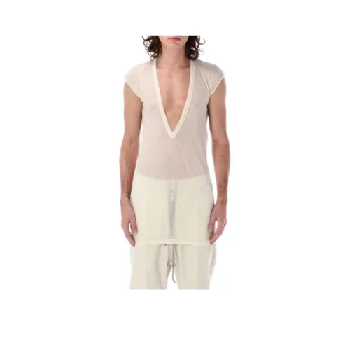RICK OWENS/RO SS25 Tank Tops Men's White