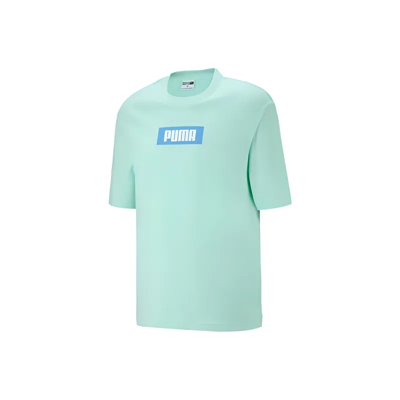PUMA T-Shirts Unisex Mint Green-0