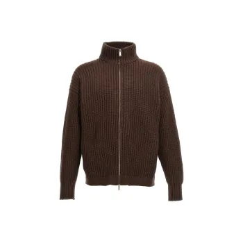 EMPORIO ARMANI Fisherman's Knitted Zipped Cardigan