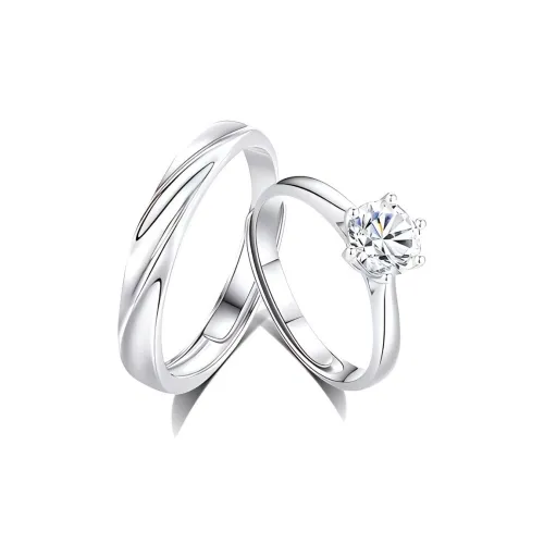 TRUE ME S925 Sterling Silver Moissanite Rings Unisex