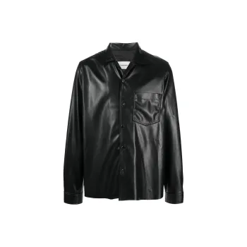 NANUSHKA Long Sleeved Buttoned Shirt Jacket