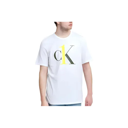 CALVIN mono T Shirt Men's White