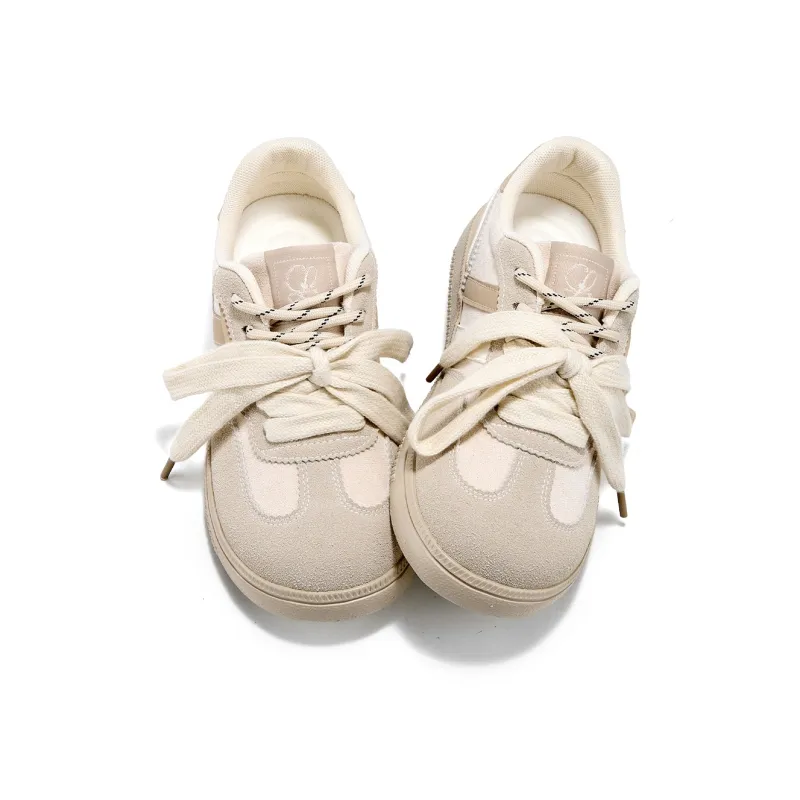 La Chapelle Trendy White Sneakers Slip Resistant Cushioning Abrasion Resistant Low Top Skateboard Shoes Women's-15