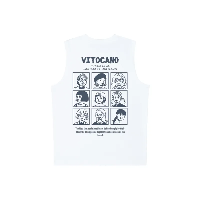 Vitocano Tank Tops Unisex White-0