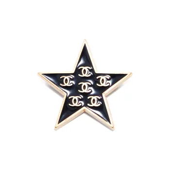 CHANEL 2001 Cc Star Clip on Earrings