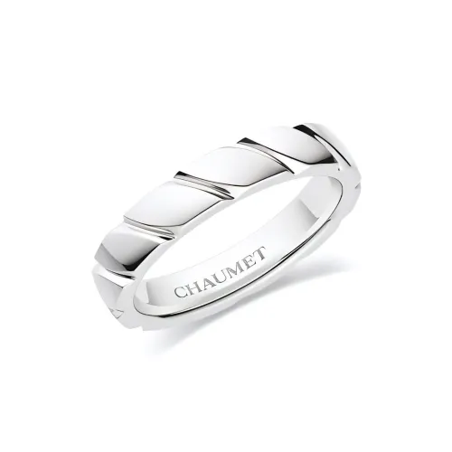 Chaumet Platinum Rings Men's Silver