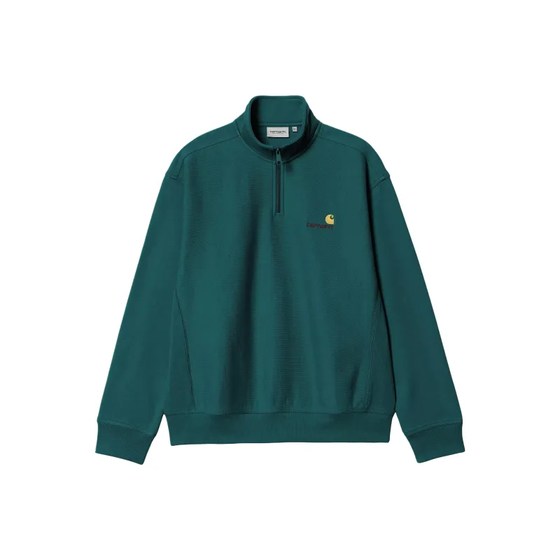 Carhartt WIP Half Zip American Script Sweatshirt-0