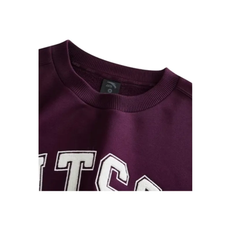Anta Life Collection Sweatshirt Women's Dark Plum Purple-2