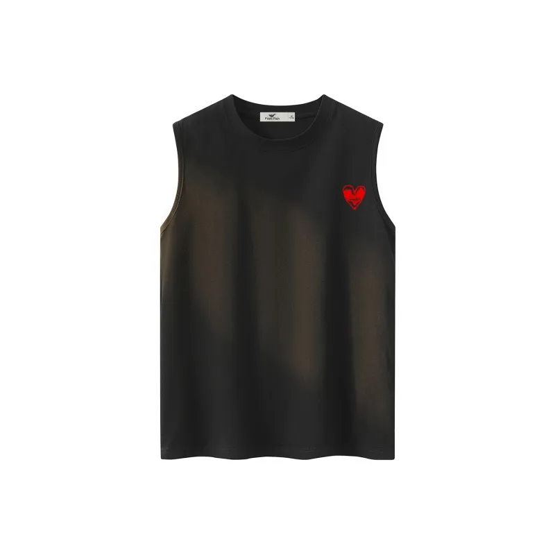 FASTFISH Tank Tops Unisex Beige Apricot-2