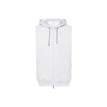 Brunello Cucinelli Drawstring Sleeveless Hoodie
