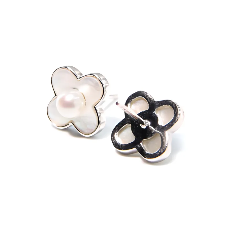 SANWUBALUOKE Pearl Stud Earrings Women's-1