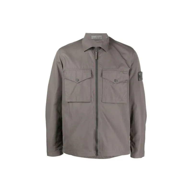 STONE ISLAND Jacket Men's Smoke Gray Mixed Color-0