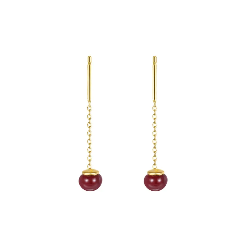 SHK Sterling Silver Earrings Women's Gold-0