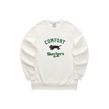 Skechers Colorful Sweatshirt Unisex Marshmallow White