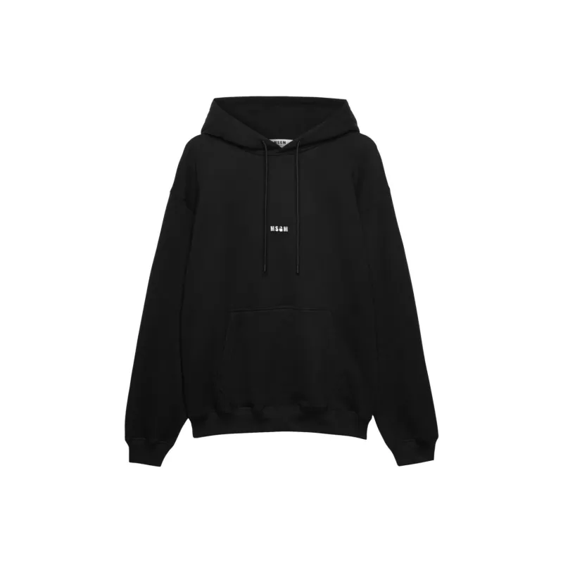 MSGM Logo Printed Drawstring Hoodie-0