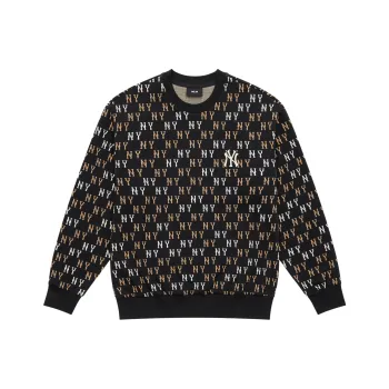 MLB MONOGRAM Collection New York Yankees 24FW Crewneck Sweatshirt Unisex Black