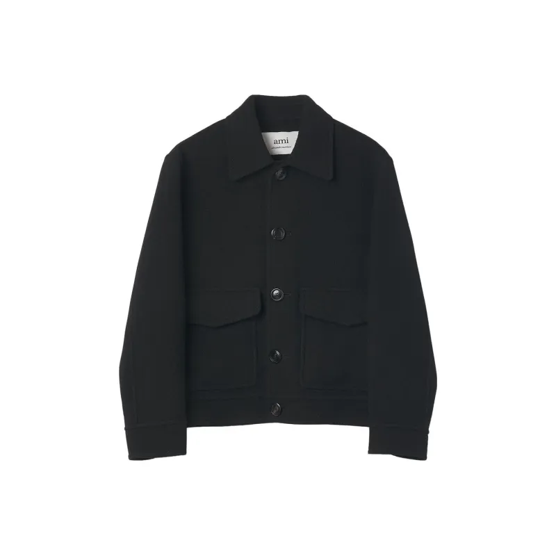 Ami Double Face Boxy Jacket-0