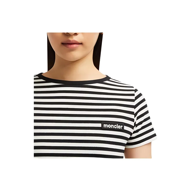 Moncler Striped Cotton T shirt-3