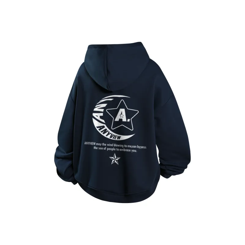 Anyveiw Sweatshirt Unisex Navy Blue-0