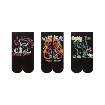 MIIOW Trend Party Series Mid Calf Socks Unisex 3 Pack