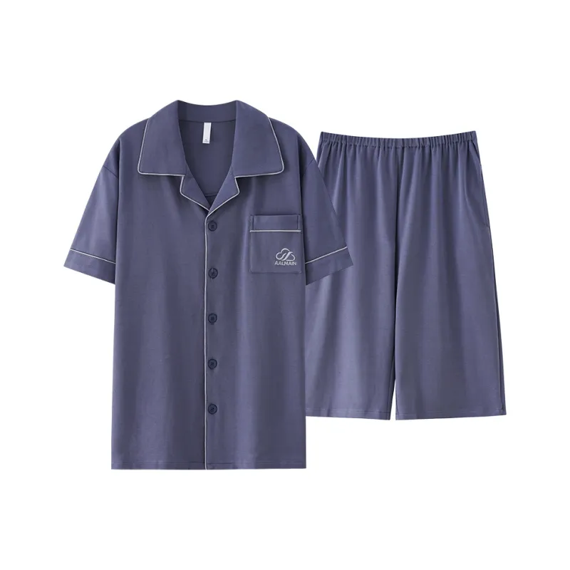 MIIOW Cool One Summer Series Pajama Set Men's Navy Blue-0