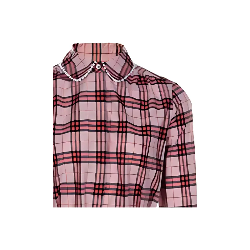 Burberry Long Sleeved Dress Women's Pink-4
