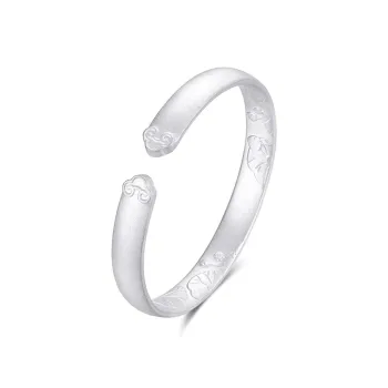 CHINA GOLD 999 Fine Silver Bangles Women's