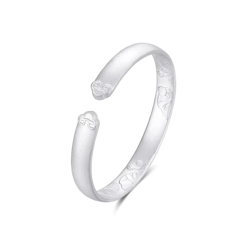 CHINA GOLD 999 Fine Silver Bangles Women's-0