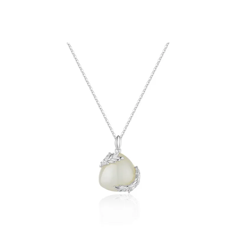 Emerald Chalcedony Jade Necklaces Women's-4