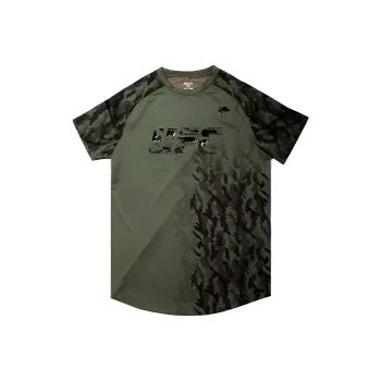 VENUM x UFC Crew Neck Fitted Straight Short-Sleeved T-Shirt Men's Khaki