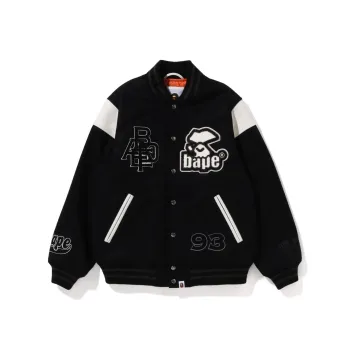 A BATHING APE Switch Shoulder Varsity Jacket