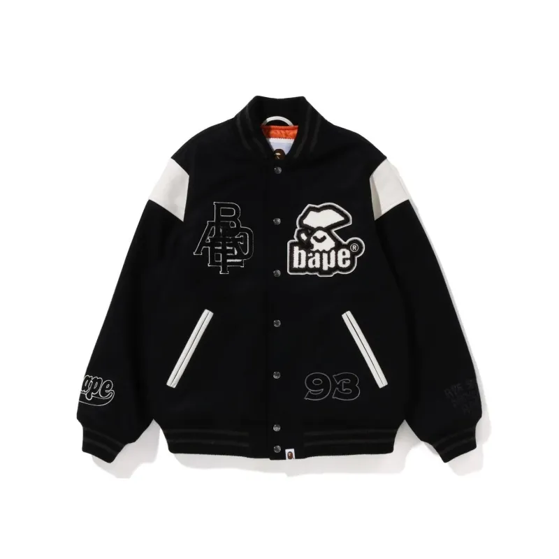 Bape Switch Shoulder Varsity Jacket-0