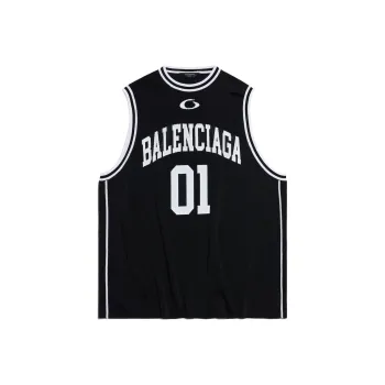 Balenciaga SS25 Tank Top Regular Fit Men's Black White