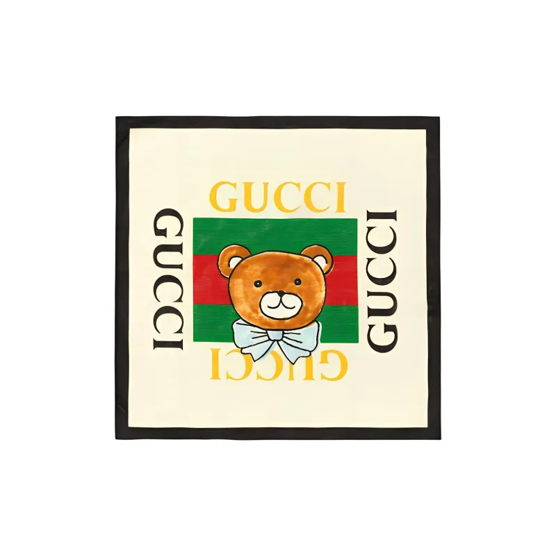 GUCCI Silk Scarves Women's Ivory-0