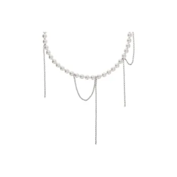 JUSTINE CLENQUET Brass Necklaces Women's Gray White