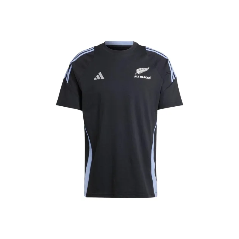 Adidas T Shirt Men's All Black/Spark Blue-0