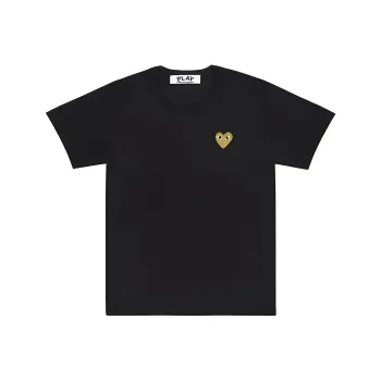 CDG Play T Shirts Unisex Black