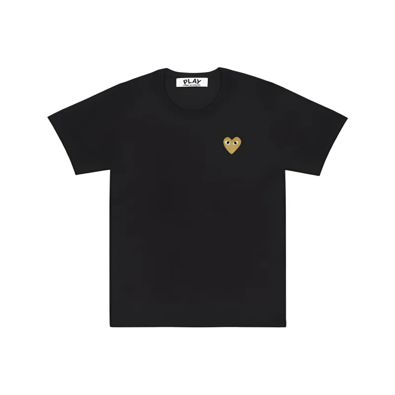 CDG Play T Shirts Unisex Black-0