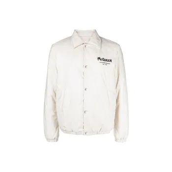 Alexander McQueen Logo Printed Bomber Jacket