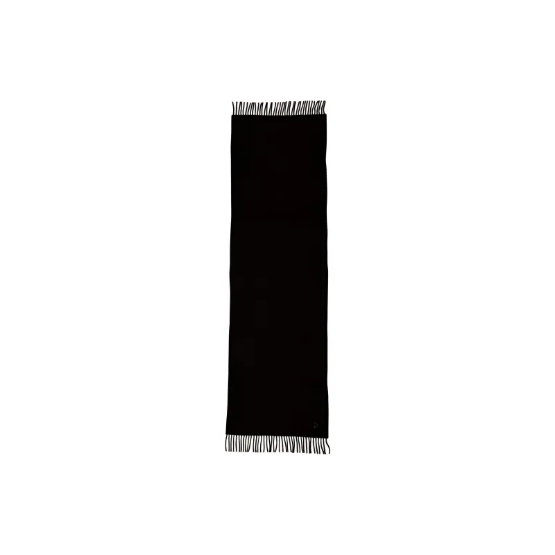 Maison Kitsune Bold Fox Head Patch Fringed Scarf-3