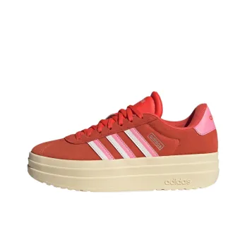 Adidas VL Court Bold Anti Slip Wear Resistant Low Top Skateboard Shoes Women's Red