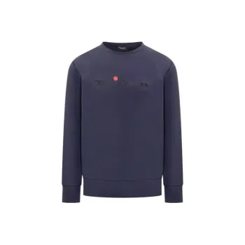 KITON Logo Rubberised Crewneck Sweatshirt