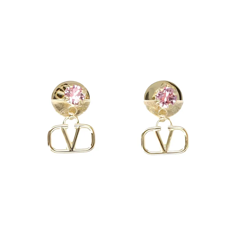 Valentino 18K Gold, Metal, Crystal, Brass Earrings Women's Gold-1