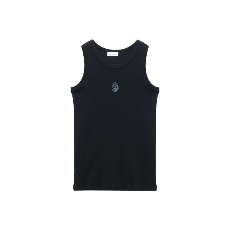 McQ Alexander McQueen Skull Ribbed Tank Top-0