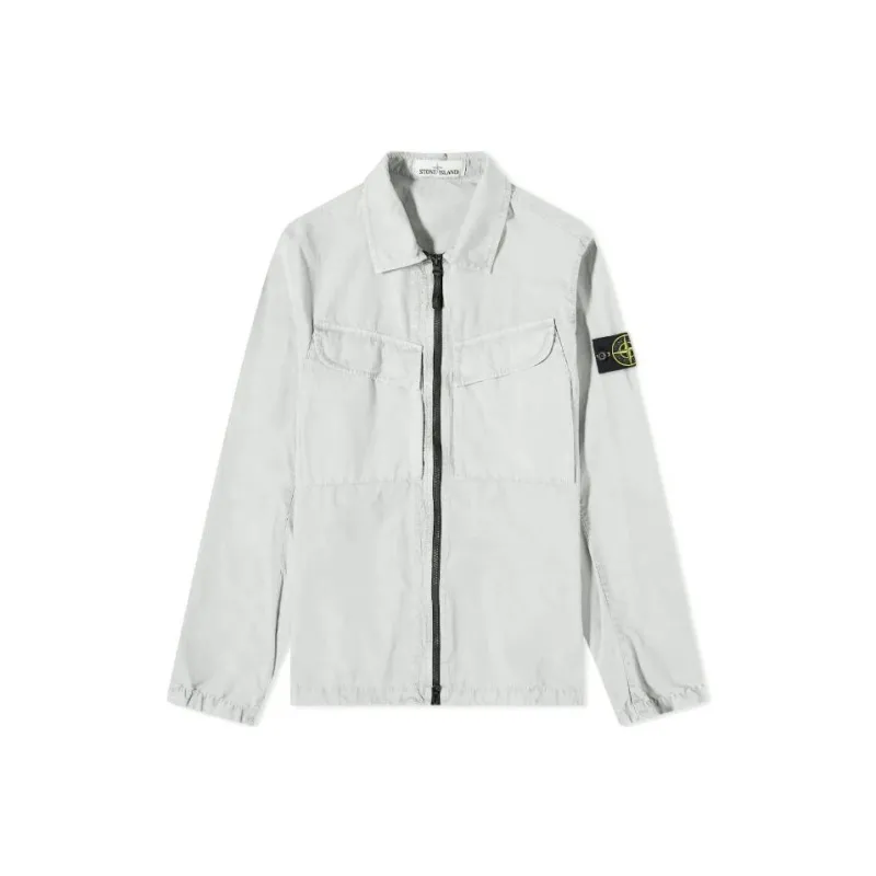 STONE ISLAND FW22 Jackets Coats Men's Pearl Gray-0