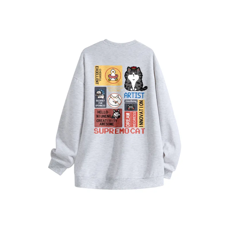 Supremo Cat Sweatshirts Unisex-24